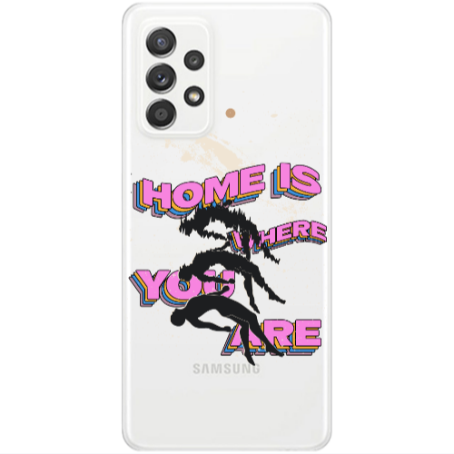 Samsung A53 Home Is Where Transparent Silicone TPU Θήκη