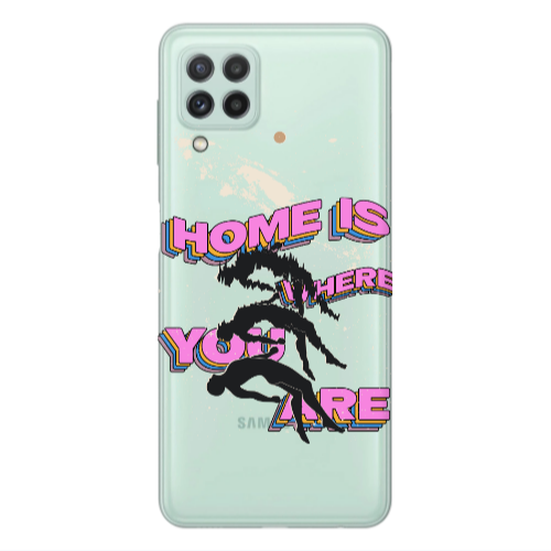Samsung A22 4G Home Is Where Transparent Silicone TPU Θήκη