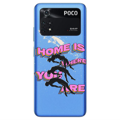 Xiaomi Poco M4 Pro 4G Home Is Where Transparent Silicone TPU Θήκη