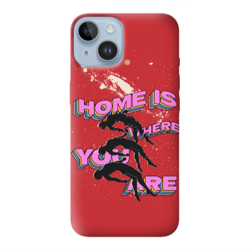 Apple iPhone 14 Plus Home Is Where Red Colored Silicone TPU Θήκη