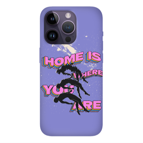 Apple iPhone 14 Pro  Home Is Where Purple Colored Silicone TPU Θήκη
