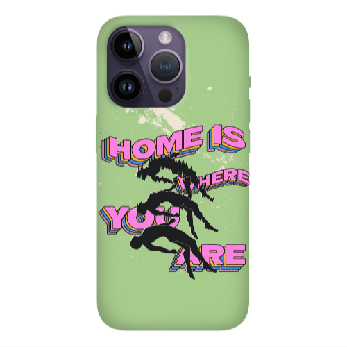 Apple iPhone 14 Pro Max Home Is Where Light Green Colored Silicone TPU Θήκη