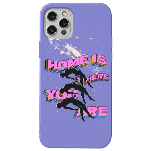 Apple iPhone 13 Pro Home Is Where Purple Colored Silicone TPU Θήκη