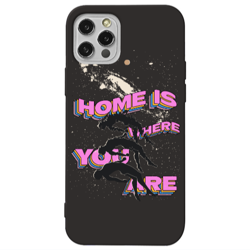 Apple iPhone 13 Pro Home Is Where Black Colored Silicone TPU Θήκη