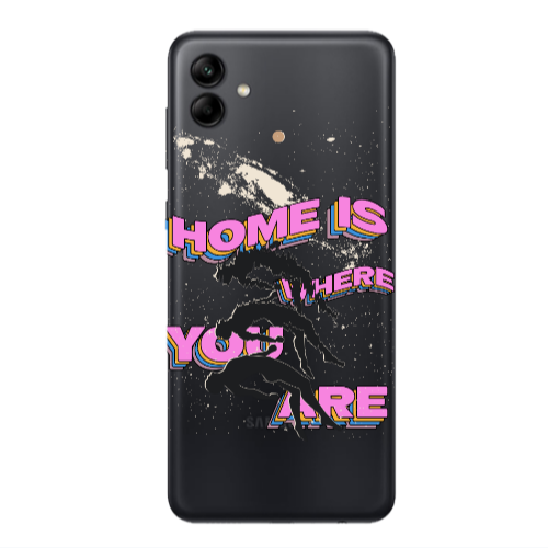 Samsung A04 Home Is Where Transparent Silicone TPU Θήκη