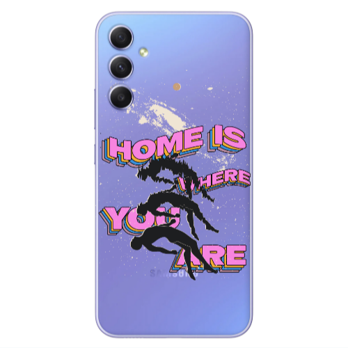 Samsung A34 Home Is Where Transparent Silicone TPU Θήκη