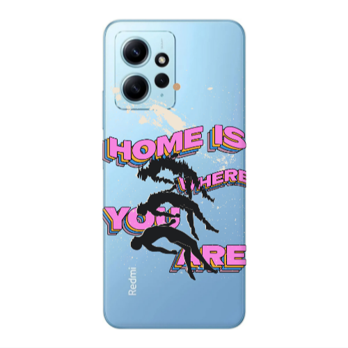Xiaomi Redmi Note 12 4G Home Is Where Transparent Silicone TPU Θήκη