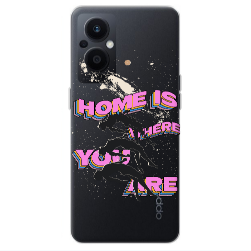 Oppo Reno 7 Lite Home Is Where Transparent Silicone TPU Θήκη