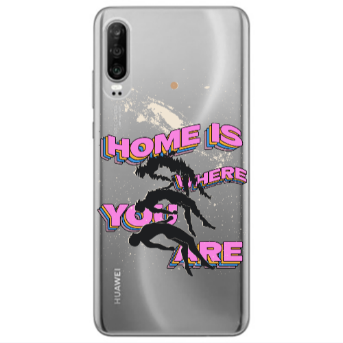 Huawei P30 Home Is Where Transparent Silicone TPU Θήκη