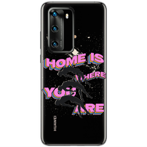 Huawei P40 Home Is Where Transparent Silicone TPU Θήκη