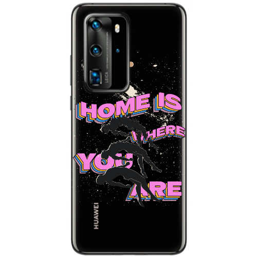 Huawei P40 Pro Home Is Where Transparent Silicone TPU Θήκη