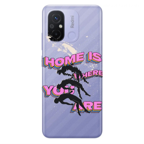 Xiaomi Redmi 12C Home Is Where Transparent Silicone TPU Θήκη