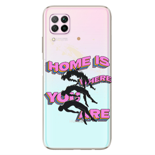Huawei P40 Lite Home Is Where Transparent Silicone TPU Θήκη