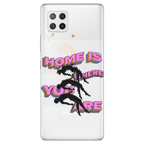 Samsung A42 5G Home Is Where Transparent Silicone TPU Θήκη
