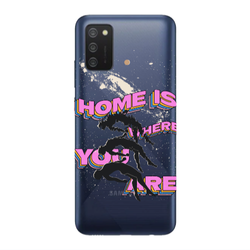 Samsung A02s Home Is Where Transparent Silicone TPU Θήκη