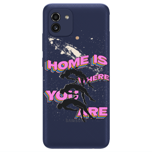 Samsung A03 Home Is Where Transparent Silicone TPU Θήκη