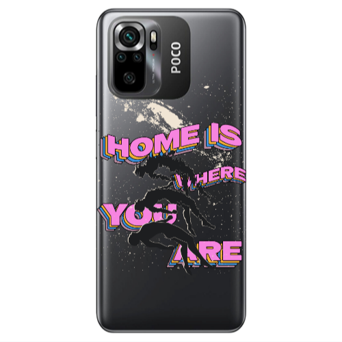 Xiaomi Poco M5 s Home Is Where Transparent Silicone TPU Θήκη