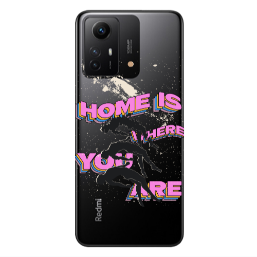 Xiaomi Redmi Note 12s Home Is Where Transparent Silicone TPU Θήκη
