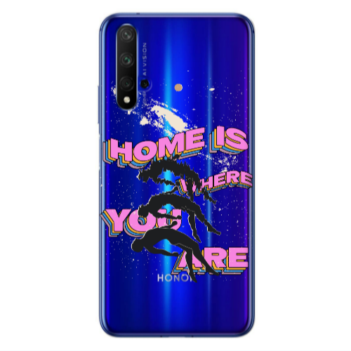 Huawei Nova 5 T Home Is Where Transparent Silicone TPU Θήκη