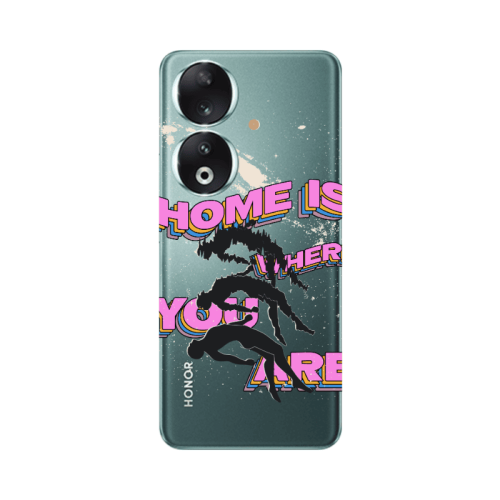 Honor 90 5G Home Is Where Transparent Silicone TPU Θήκη