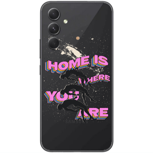 Samsung Galaxy A25 Home Is Where Transparent Silicone TPU Θήκη