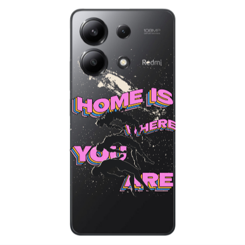 Xiaomi Redmi Note 13 4G Home Is Where Transparent Silicone TPU Θήκη