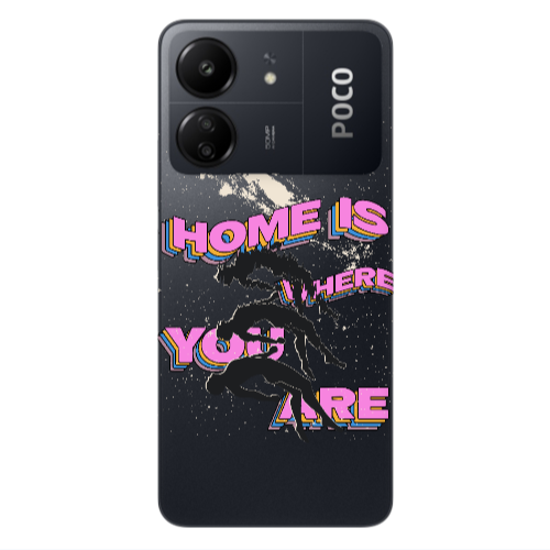Xiaomi Poco C65 Home Is Where Transparent Silicone TPU Θήκη