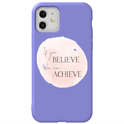 Apple iPhone 11  If You Believe Purple Colored Silicone TPU Θήκη