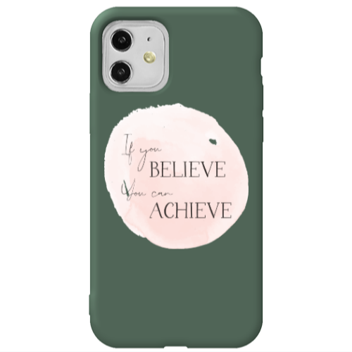 Apple iPhone 11  If You Believe Dark Green Colored Silicone TPU Θήκη