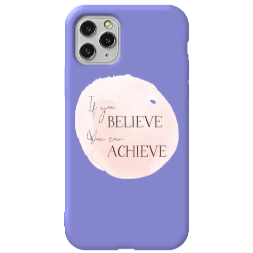 Apple iPhone 11 Pro If You Believe Purple Colored Silicone TPU Θήκη