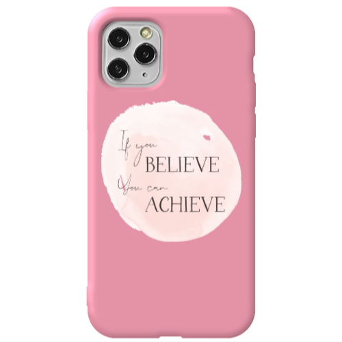 Apple iPhone 11 Pro If You Believe Pink Colored Silicone TPU Θήκη