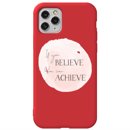 Apple iPhone 11 Pro If You Believe Red Colored Silicone TPU Θήκη