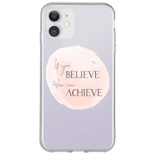 Apple iPhone 12 If You Believe Transparent Silicone TPU Θήκη