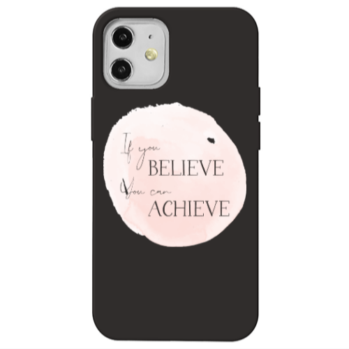 Apple iPhone 12 If You Believe Black Colored Silicone TPU Θήκη
