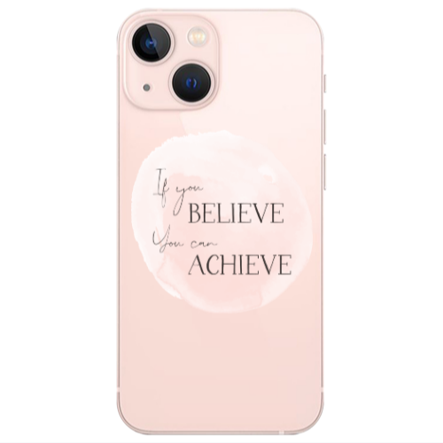 Apple iPhone 13 If You Believe Transparent Silicone TPU Θήκη