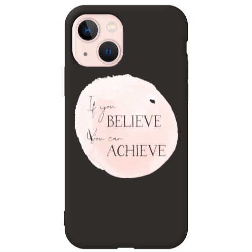 Apple iPhone 13 If You Believe Black Colored Silicone TPU Θήκη