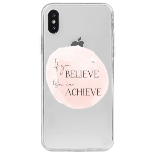 Apple iPhone X If You Believe Transparent Silicone TPU Θήκη