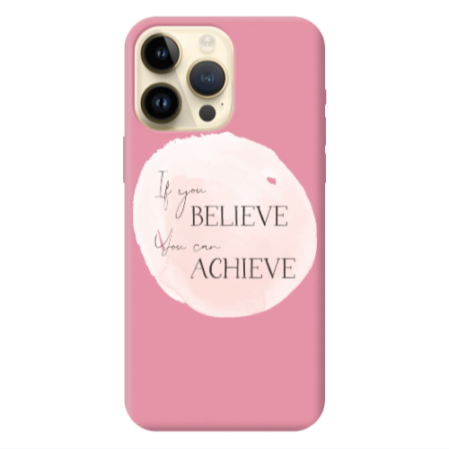 Apple iPhone 13 Pro Max If You Believe Pink Colored Silicone TPU Θήκη