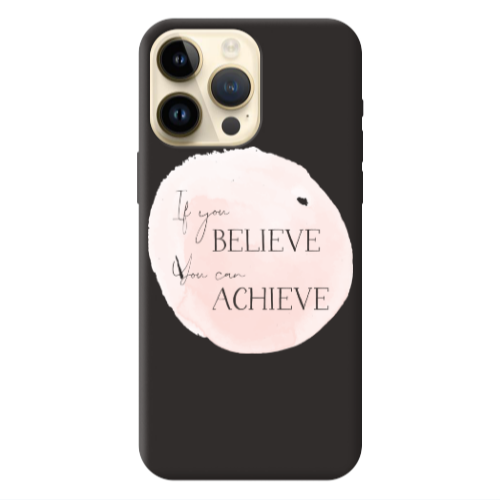 Apple iPhone 13 Pro Max If You Believe Black Colored Silicone TPU Θήκη
