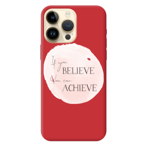 Apple iPhone 13 Pro Max If You Believe Red Colored Silicone TPU Θήκη