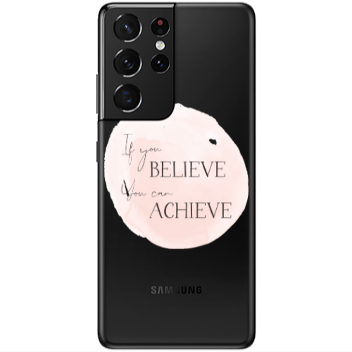 Samsung S21 Ultra If You Believe Transparent Silicone TPU Θήκη