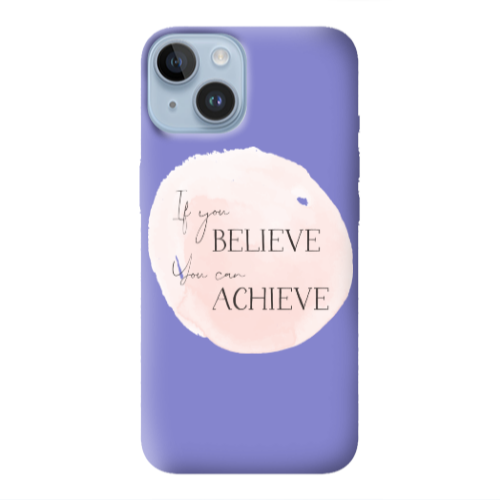 Apple iPhone 14 Plus If You Believe Purple Colored Silicone TPU Θήκη