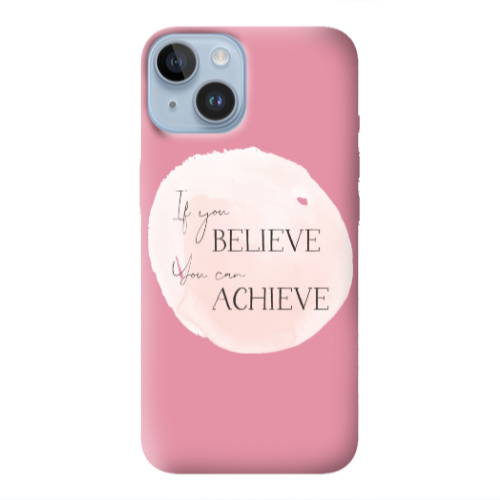 Apple iPhone 14 Plus If You Believe Pink Colored Silicone TPU Θήκη