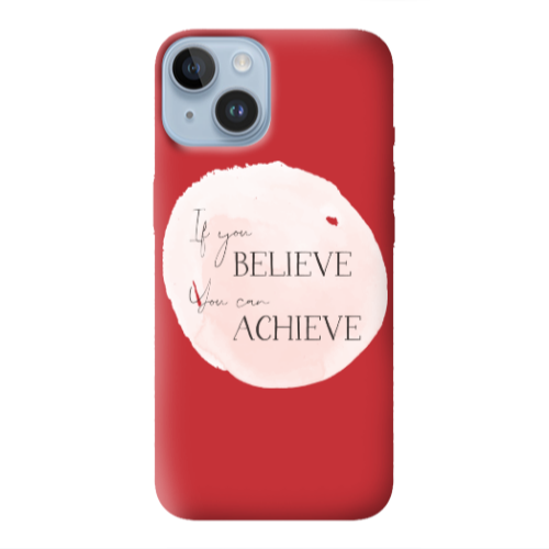 Apple iPhone 14 Plus If You Believe Red Colored Silicone TPU Θήκη