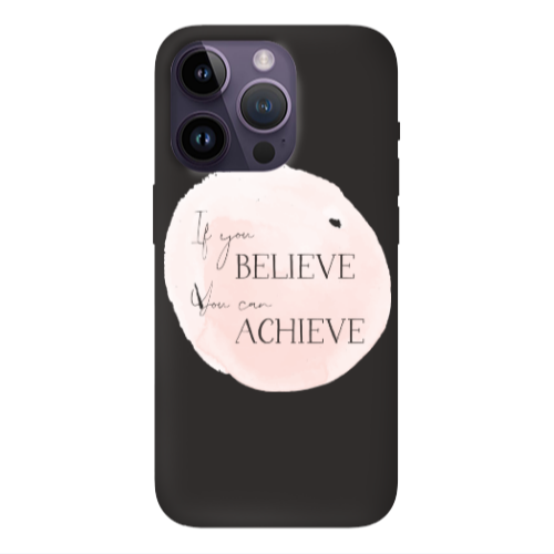 Apple iPhone 14 Pro  If You Believe Black Colored Silicone TPU Θήκη