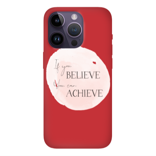 Apple iPhone 14 Pro  If You Believe Red Colored Silicone TPU Θήκη