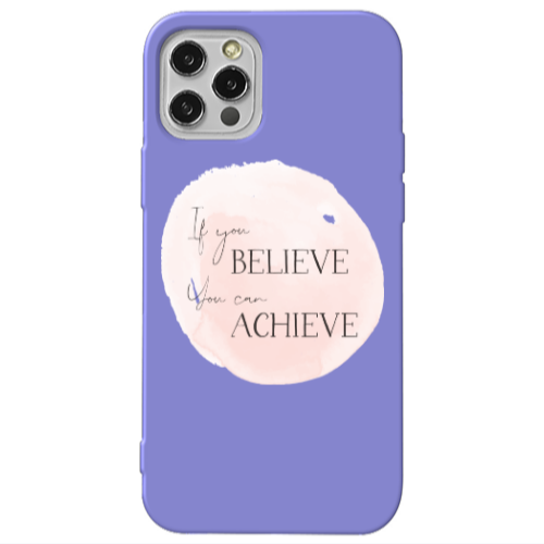 Apple iPhone 13 Pro If You Believe Purple Colored Silicone TPU Θήκη