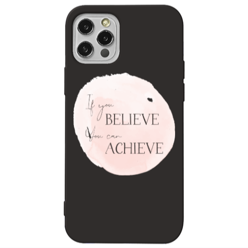Apple iPhone 13 Pro If You Believe Black Colored Silicone TPU Θήκη