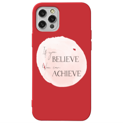 Apple iPhone 13 Pro If You Believe Red Colored Silicone TPU Θήκη