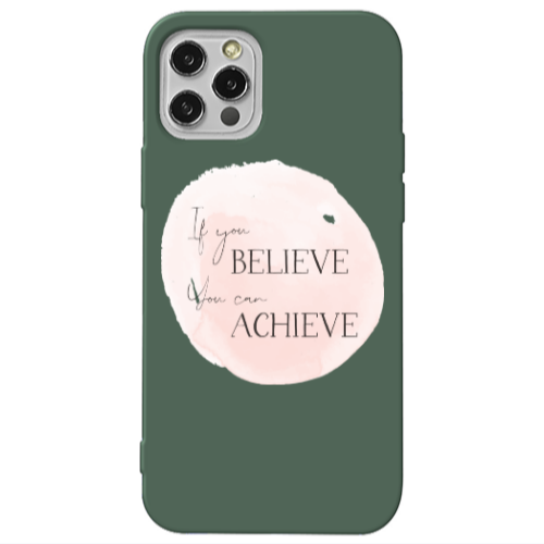 Apple iPhone 13 Pro If You Believe Dark Green Colored Silicone TPU Θήκη